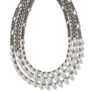 CAbi Clutch Necklace with White Pearls